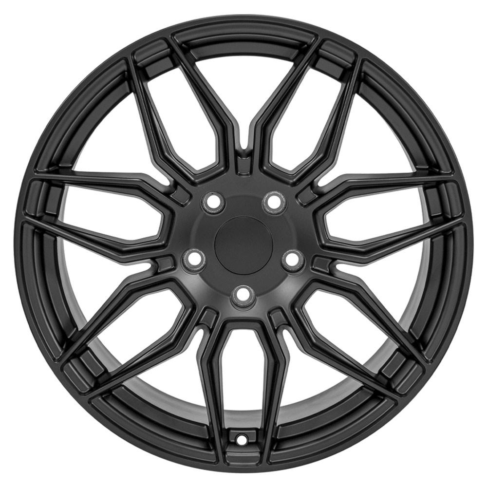 19" Replica Wheel CV03C Fits Chevrolet C7 Corvette 19x10 Satin Black Wheel