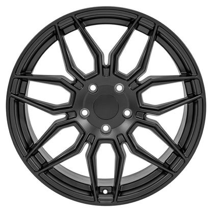19" Replica Wheel CV03C Fits Chevrolet C7 Corvette 19x10 Satin Black Wheel