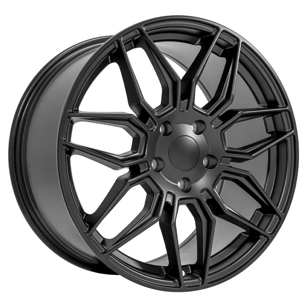 19" Replica Wheel CV03C Fits Chevrolet C7 Corvette 19x10 Satin Black Wheel