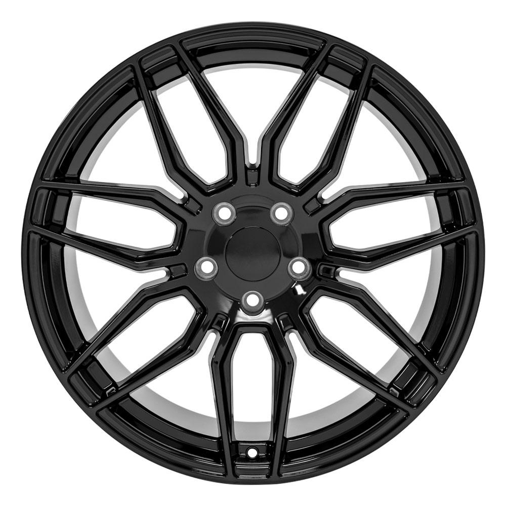 20" Replica Wheel CV03D Fits Chevrolet C8 Corvette 20x11 Gloss Black Wheel