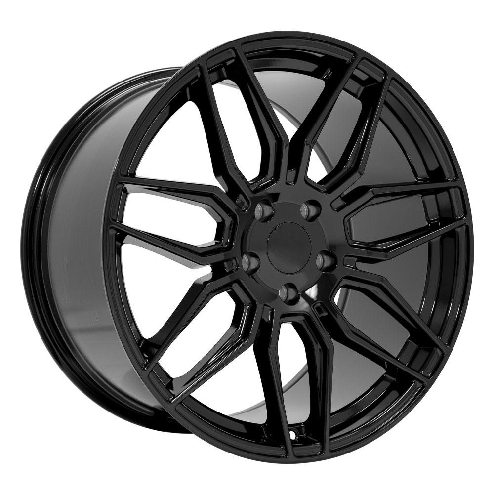 20" Replica Wheel CV03D Fits Chevrolet C8 Corvette 20x11 Gloss Black Wheel
