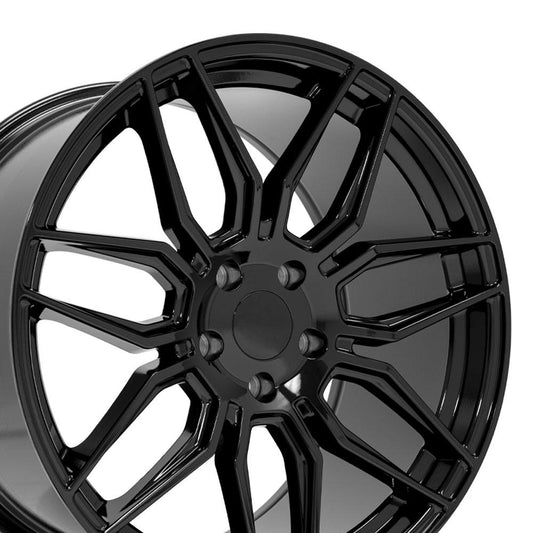 20" Replica Wheel CV03D Fits Chevrolet C8 Corvette 20x11 Gloss Black Wheel