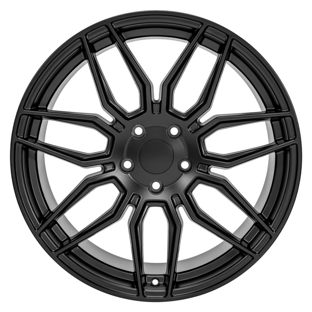 20" Replica Wheel CV03D Fits Chevrolet C8 Corvette 20x11 Satin Black Wheel