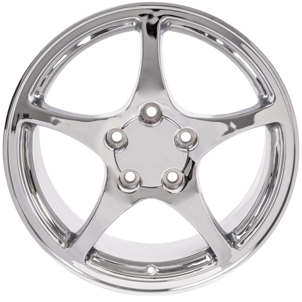 17" Replica Wheel CV05 Fits Chevrolet Corvette C5 17x8.5 Chrome Wheel