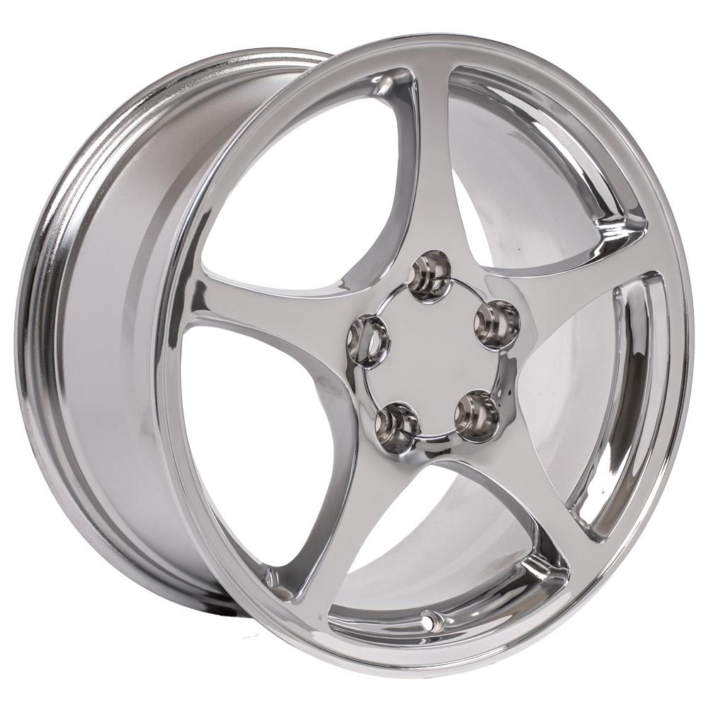 17" Replica Wheel CV05 Fits Chevrolet Corvette C5 17x8.5 Chrome Wheel