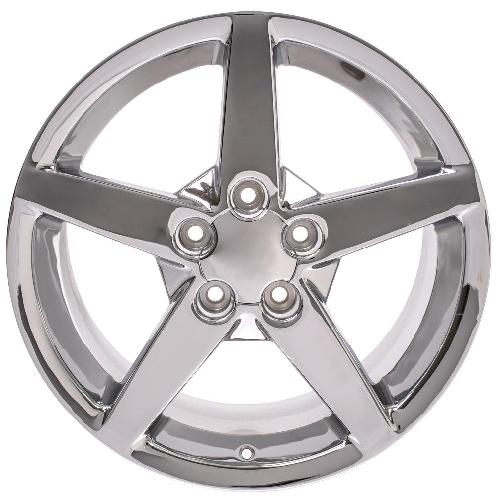 19" Replica Wheel CV06 Fits Chevrolet Corvette C6 19x10 Chrome Wheel