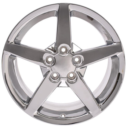 19" Replica Wheel CV06 Fits Chevrolet Corvette C6 19x10 Chrome Wheel