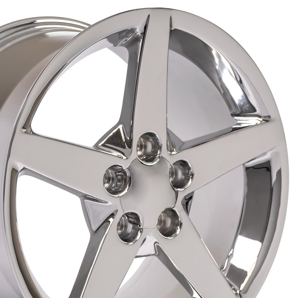 19" Replica Wheel CV06 Fits Chevrolet Corvette C6 19x10 Chrome Wheel