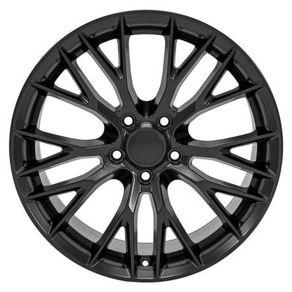 19" Replica Wheel CV22 Fits Chevrolet Corvette C7 Z06 19x10 Black Wheel