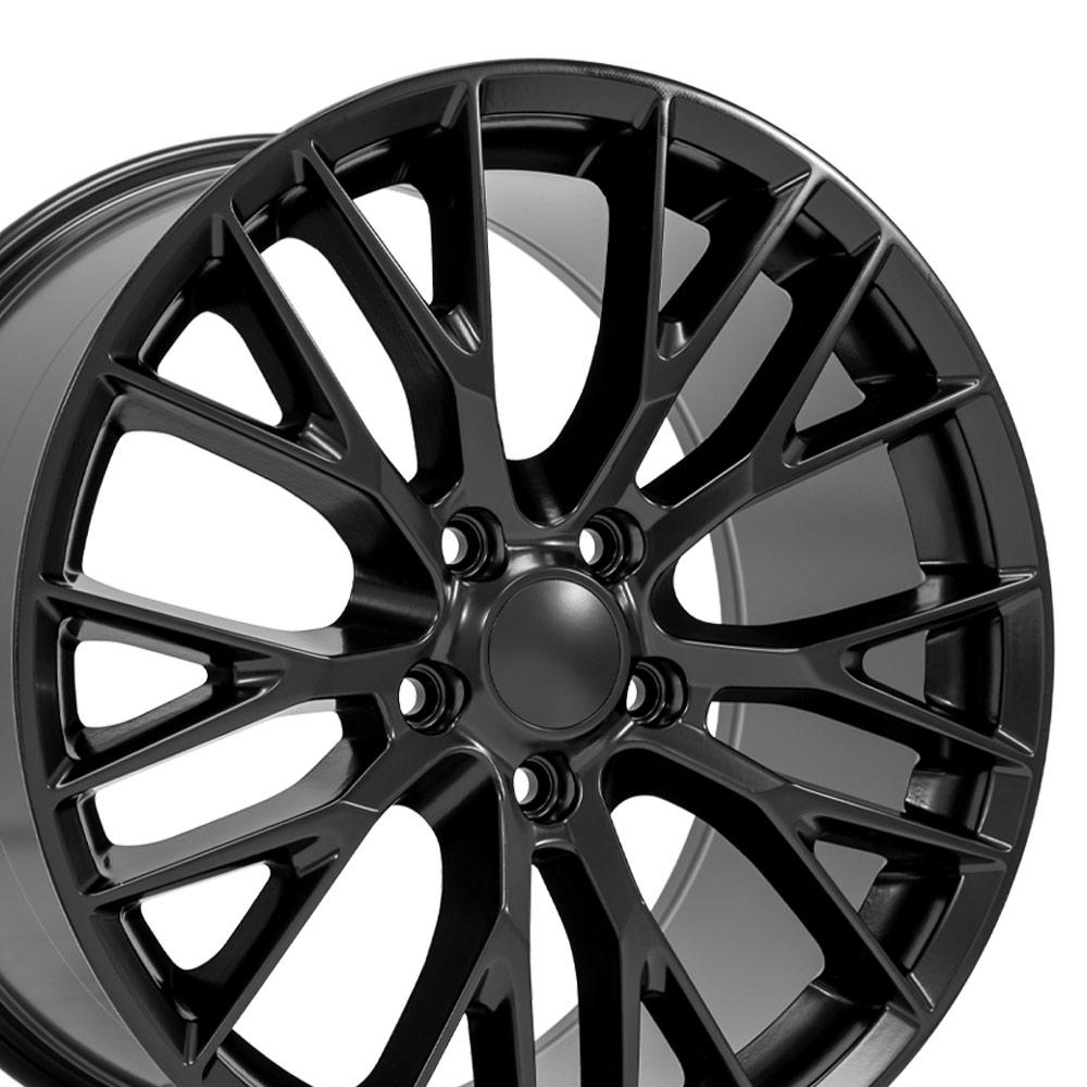 19" Replica Wheel CV22 Fits Chevrolet Corvette C7 Z06 19x10 Black Wheel