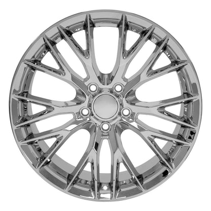 19" Replica Wheel CV22 Fits Chevrolet Corvette C7 Z06 19x10 Chrome Wheel
