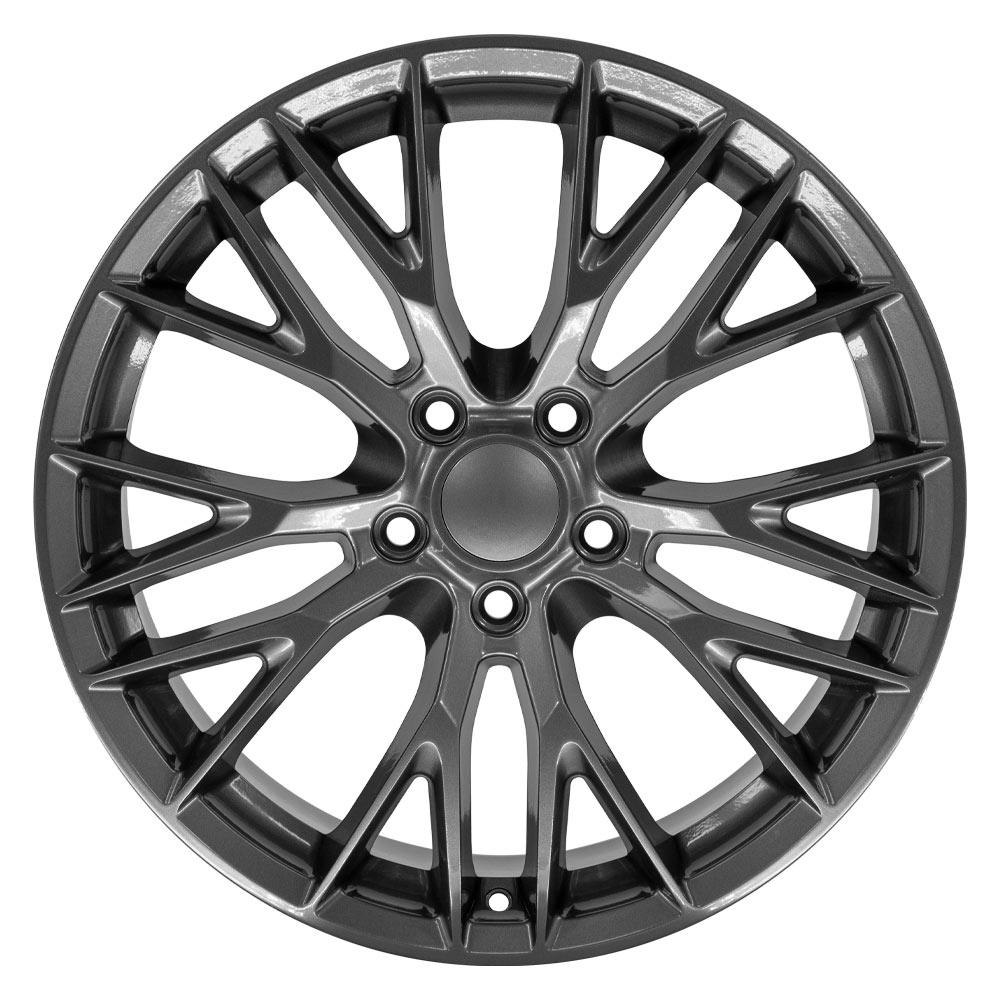19" Replica Wheel CV22 Fits Chevrolet Corvette C7 Z06 19x10 Gunmetal Wheel