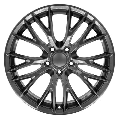 19" Replica Wheel CV22 Fits Chevrolet Corvette C7 Z06 19x10 Gunmetal Wheel