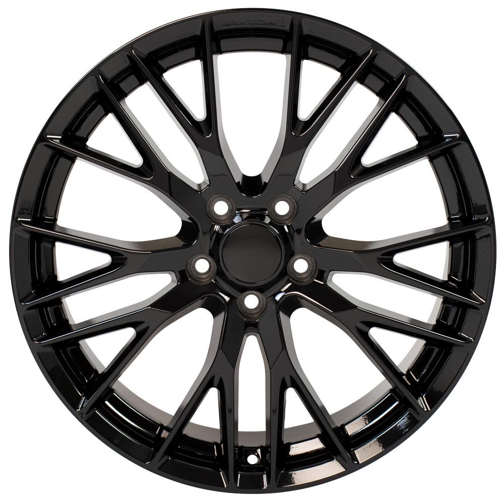 20" Replica Wheel CV22 Fits Chevrolet Corvette C7 Z06 20x10 Black Wheel