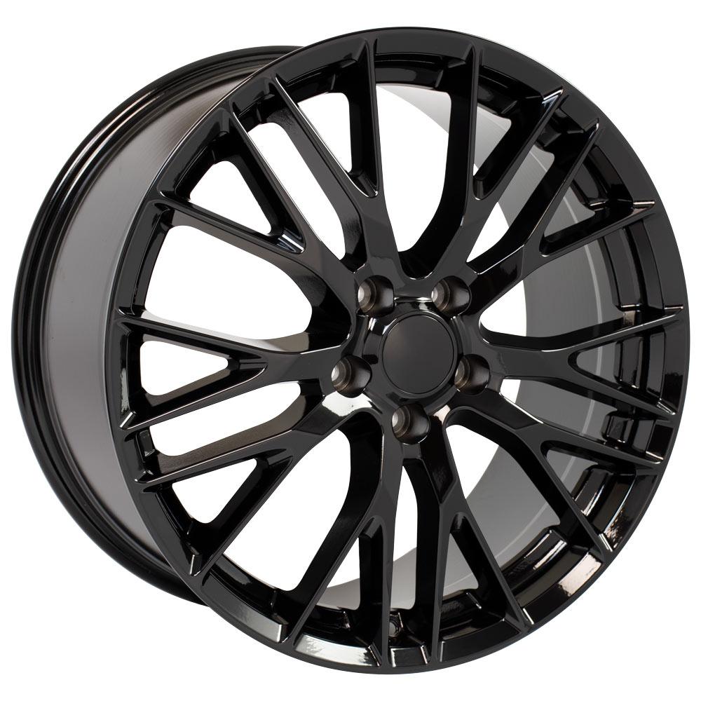 20" Replica Wheel CV22 Fits Chevrolet Corvette C7 Z06 20x10 Black Wheel