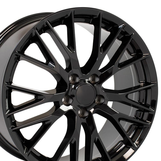 20" Replica Wheel CV22 Fits Chevrolet Corvette C7 Z06 20x10 Black Wheel