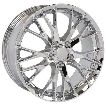 20" Replica Wheel CV22 Fits Chevrolet Corvette C7 Z06 20x10 Chrome Wheel