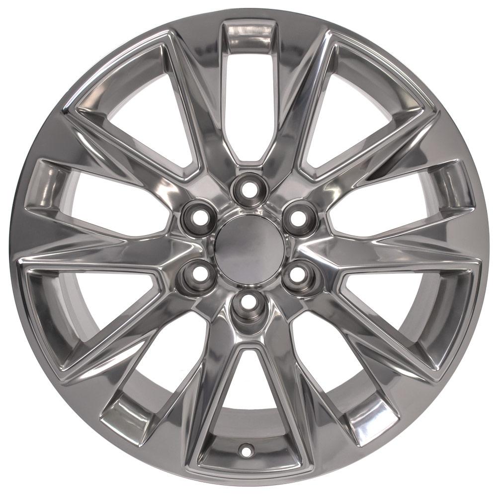20" Replica Wheel CV26 Fits Chevrolet Silverado LTZ 20x9 Polished Wheel