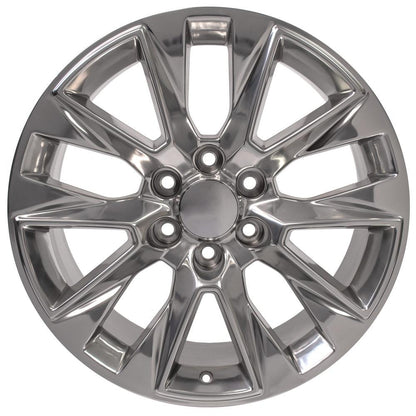 20" Replica Wheel CV26 Fits Chevrolet Silverado LTZ 20x9 Polished Wheel