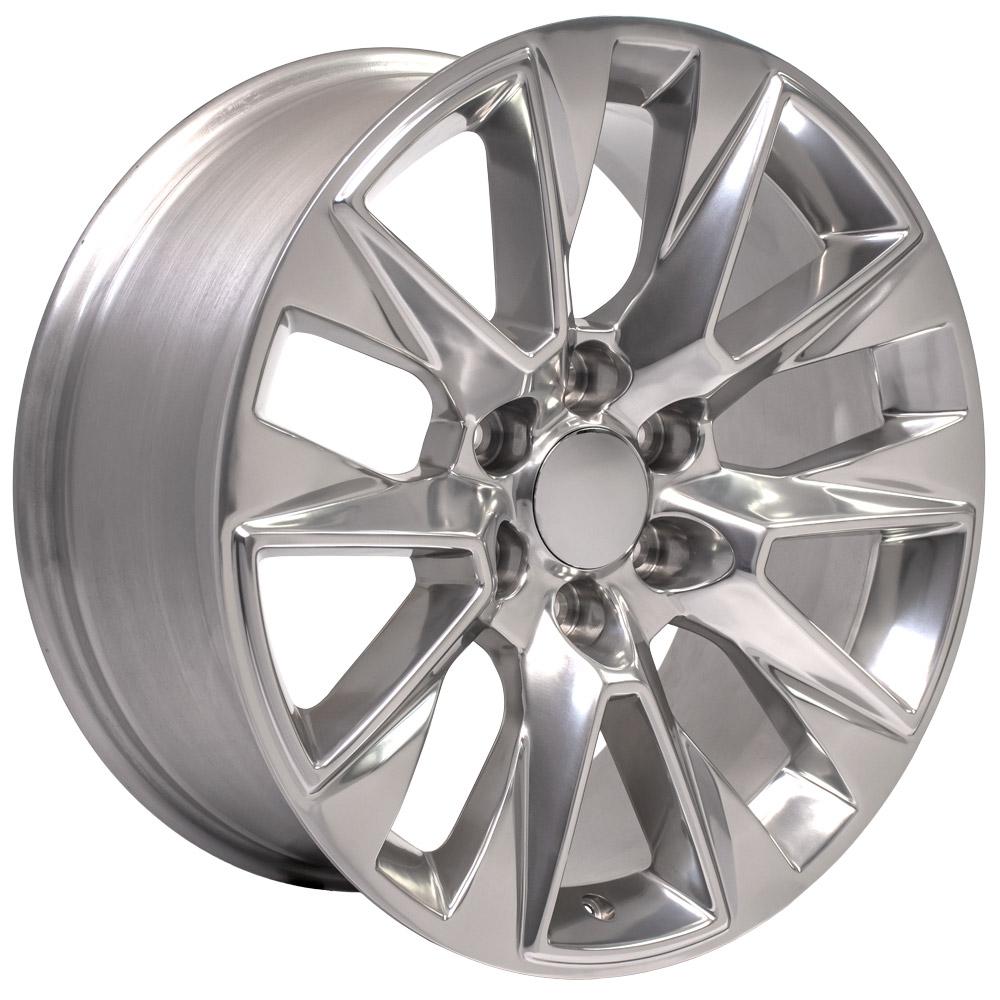 20" Replica Wheel CV26 Fits Chevrolet Silverado LTZ 20x9 Polished Wheel
