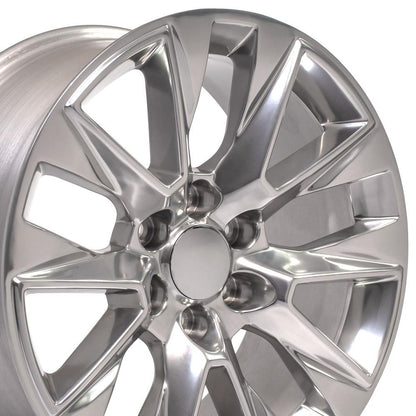 20" Replica Wheel CV26 Fits Chevrolet Silverado LTZ 20x9 Polished Wheel