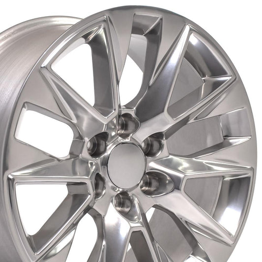 20" Replica Wheel CV26 Fits Chevrolet Silverado LTZ 20x9 Polished Wheel