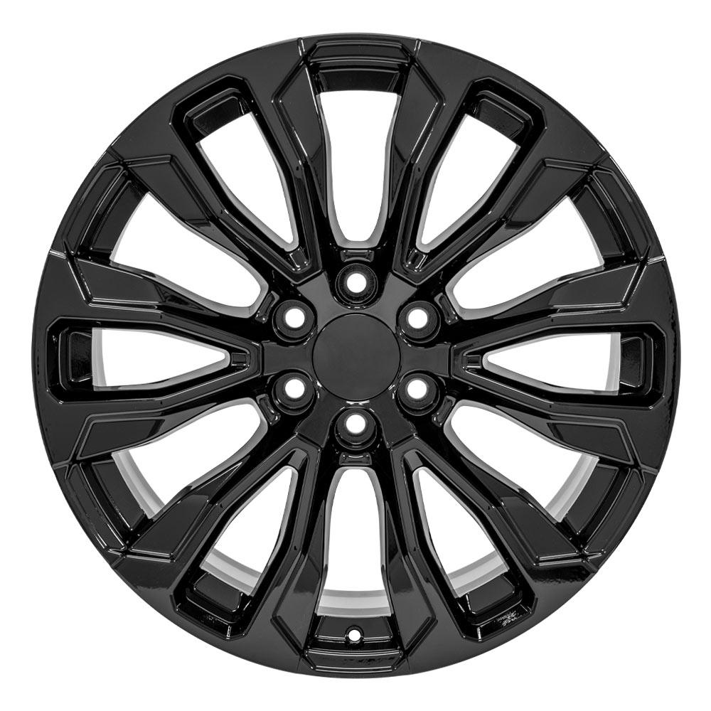 22" Replica Wheel CV30 Fits GMC Yukon 1500 22x9 Gloss Black Wheel