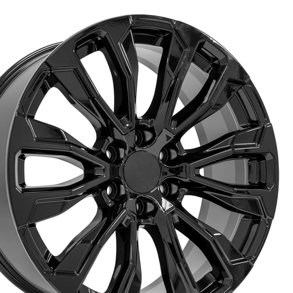 22" Replica Wheel CV30 Fits GMC Yukon 1500 22x9 Gloss Black Wheel