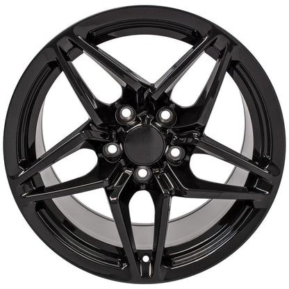 17" Replica Wheel CV31 Fits Chevrolet Corvette C7 ZR1 17x11 Black Wheel