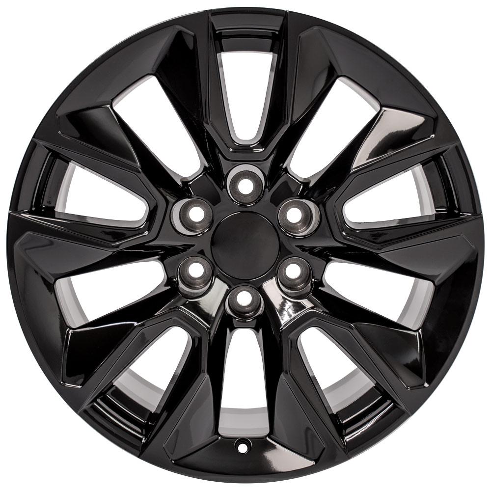 20" Replica Wheel CV32 Fits Chevrolet Silverado 20x9 Black Wheel