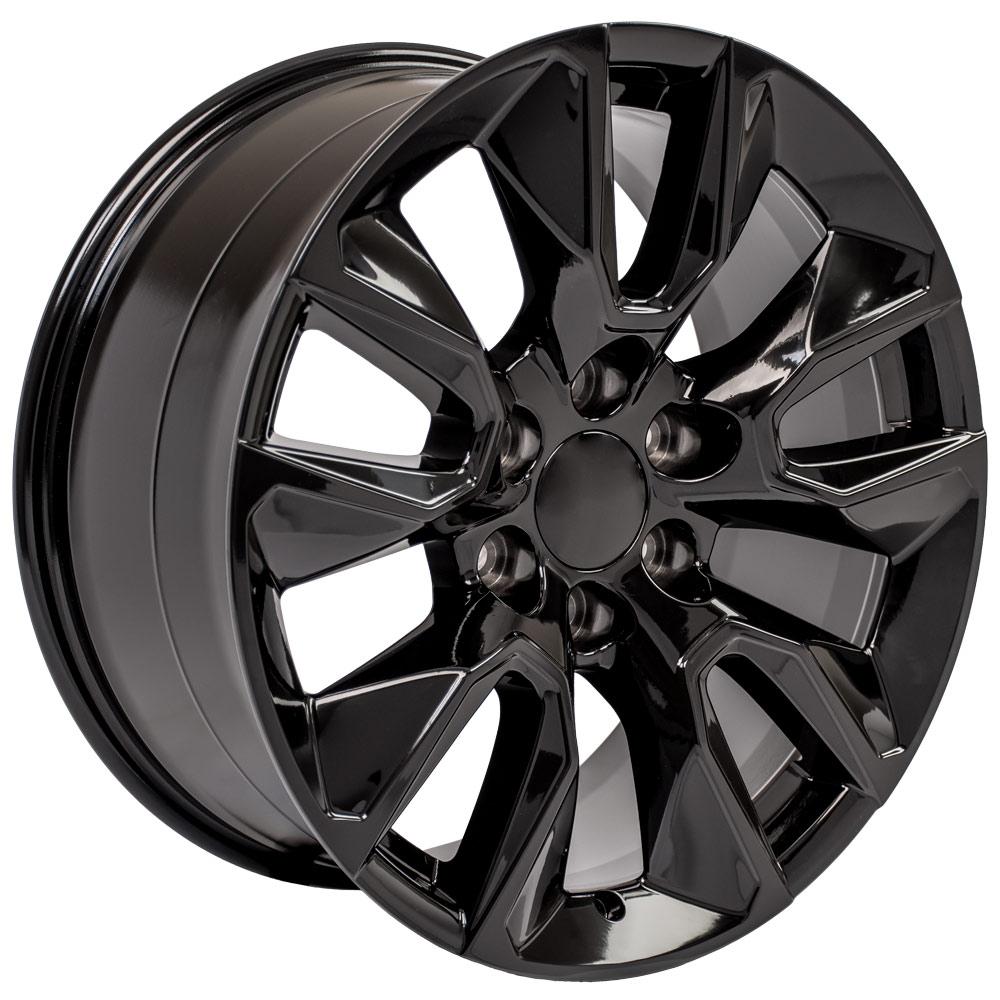 20" Replica Wheel CV32 Fits Chevrolet Silverado 20x9 Black Wheel