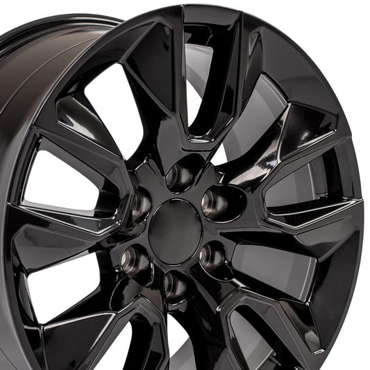 20" Replica Wheel CV32 Fits Chevrolet Silverado 20x9 Black Wheel