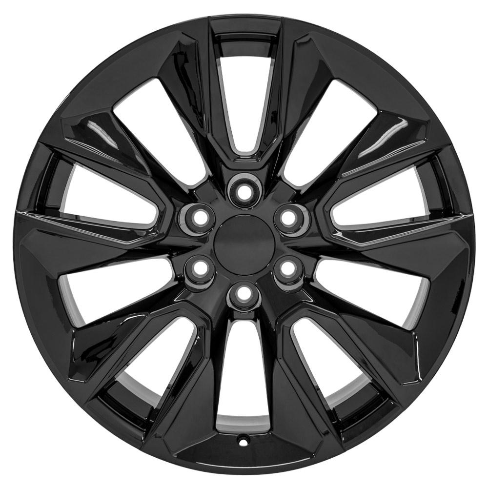 22" Replica Wheel CV32 Fits Chevrolet Silverado 1500 22x9 Black Wheel