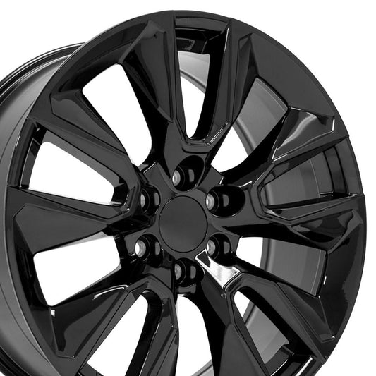 22" Replica Wheel CV32 Fits Chevrolet Silverado 1500 22x9 Black Wheel