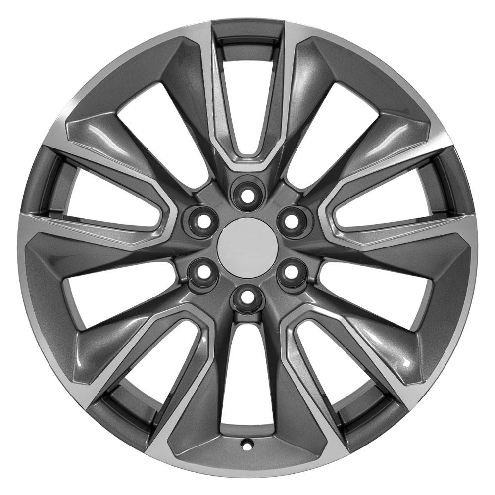 22" Replica Wheel CV32 Fits Chevrolet Silverado 1500 22x9 Gunmetal Wheel