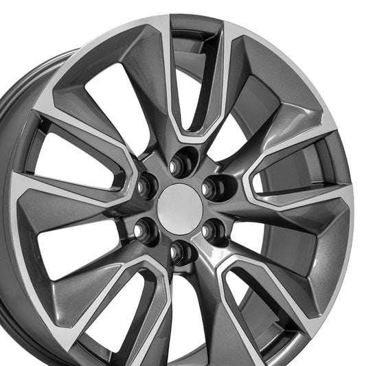 22" Replica Wheel CV32 Fits Chevrolet Silverado 1500 22x9 Gunmetal Wheel