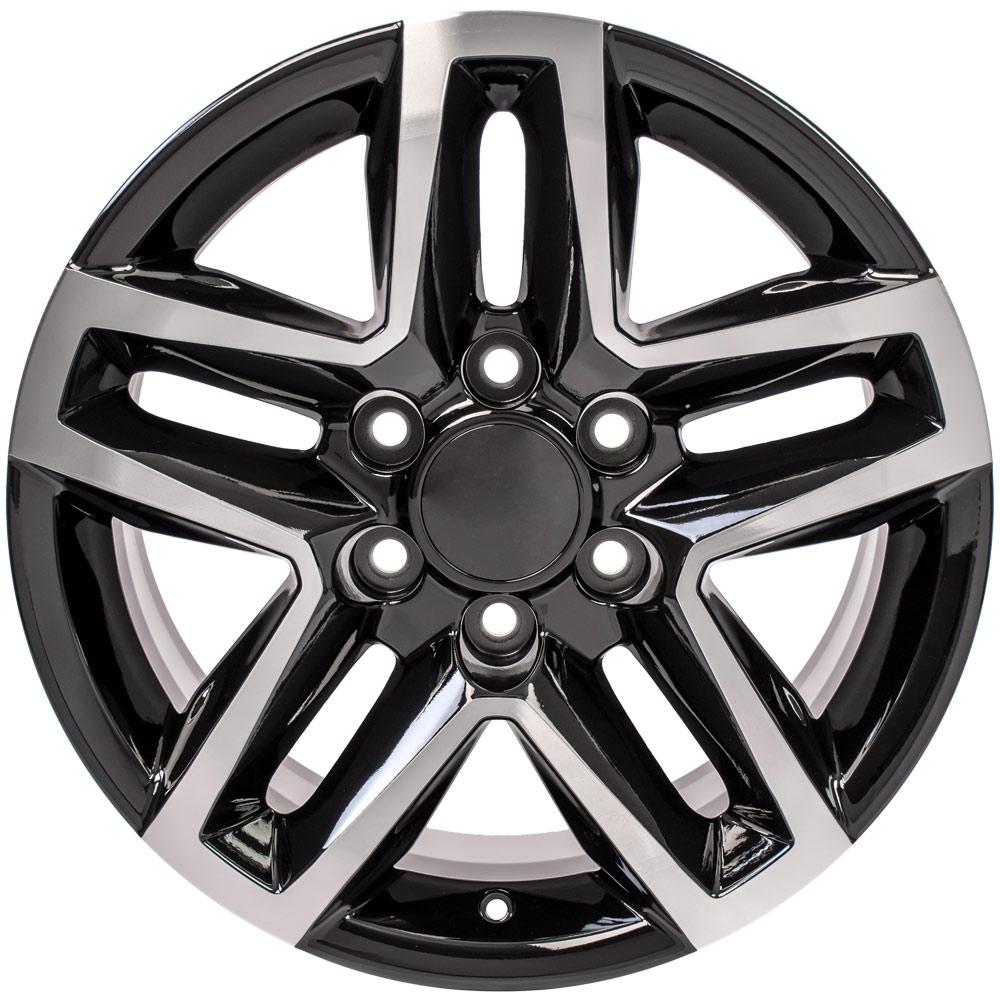 18" Replica Wheel CV34B Fits Chevrolet Silverado 18x8.5 Machined Wheel