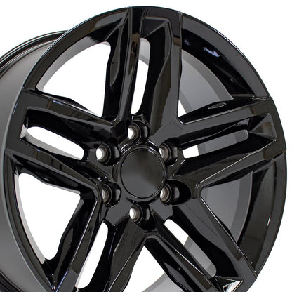 20" Replica Wheel CV34B Fits Chevrolet Silverado 1500 20x9 Gloss Black Wheel