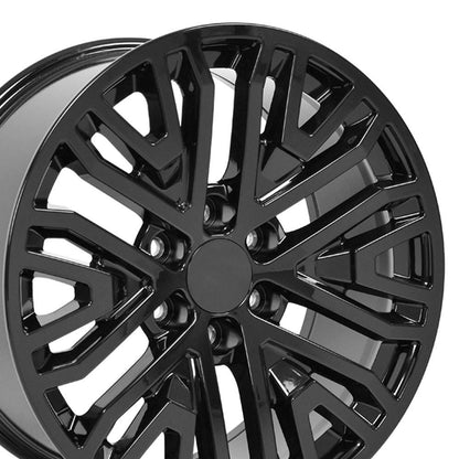 20" Replica Wheel CV37 Fits GMC Sierra 1500 20x9 Gloss Black Wheel