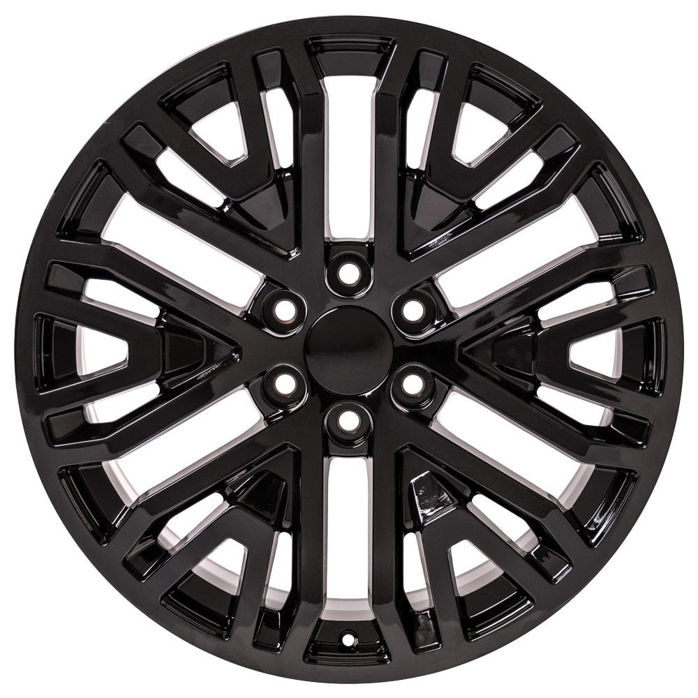 22" Replica Wheel CV37 Fits GMC Sierra 22x9 Black Wheel