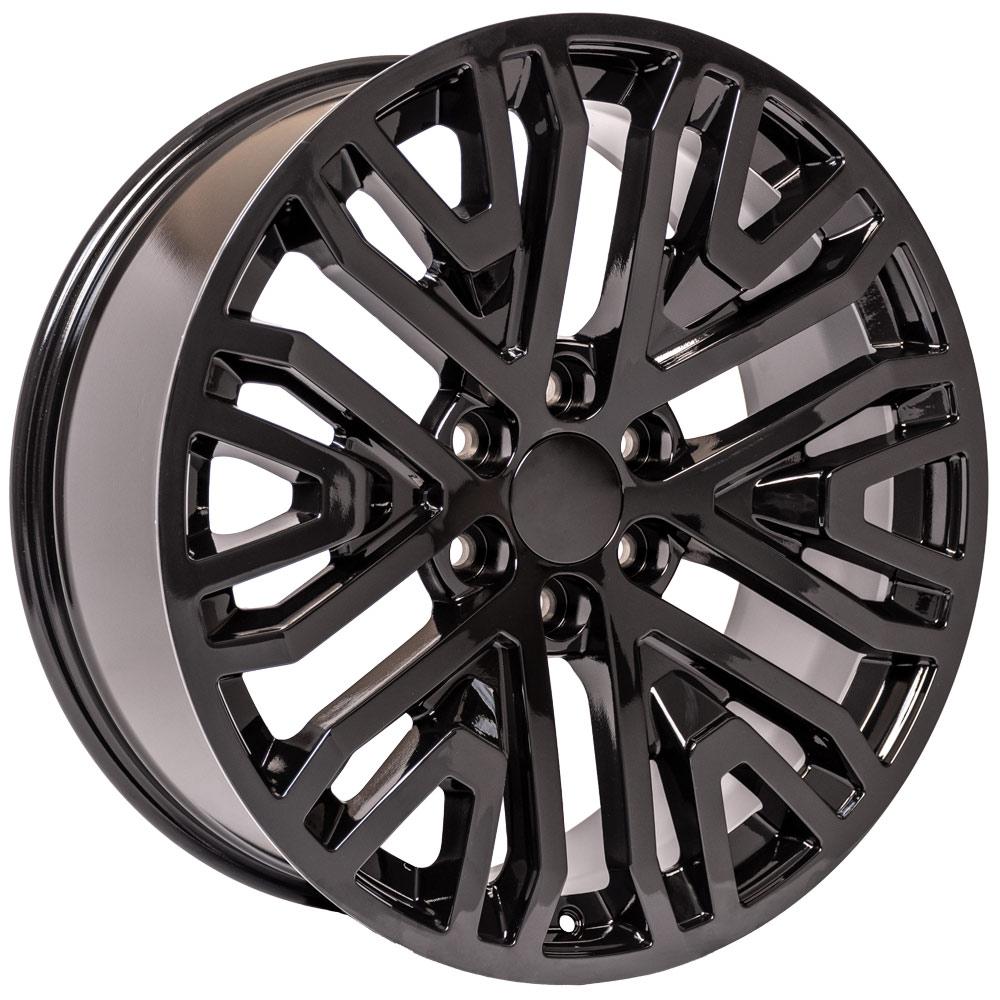 22" Replica Wheel CV37 Fits GMC Sierra 22x9 Black Wheel