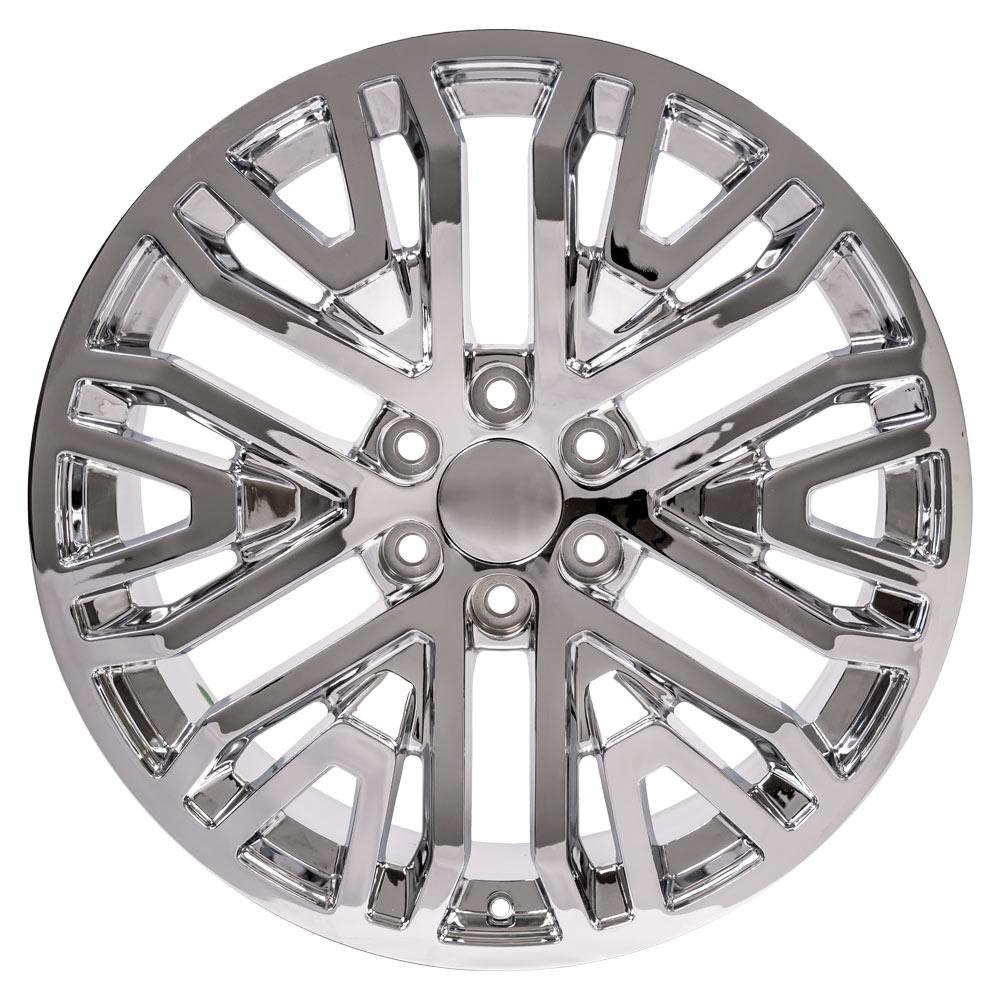 22" Replica Wheel CV37 Fits GMC Sierra 22x9 Chrome Wheel