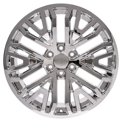 22" Replica Wheel CV37 Fits GMC Sierra 22x9 Chrome Wheel