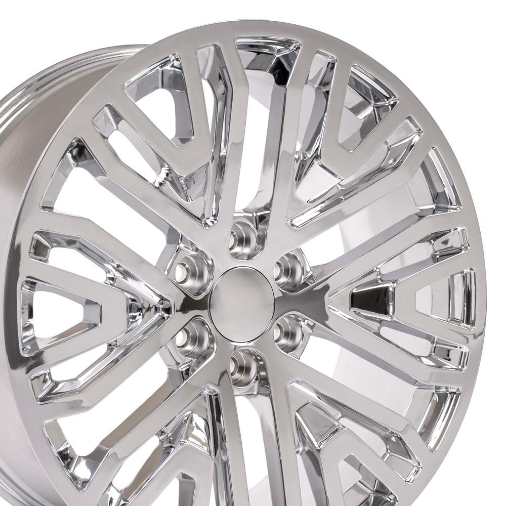 22" Replica Wheel CV37 Fits GMC Sierra 22x9 Chrome Wheel