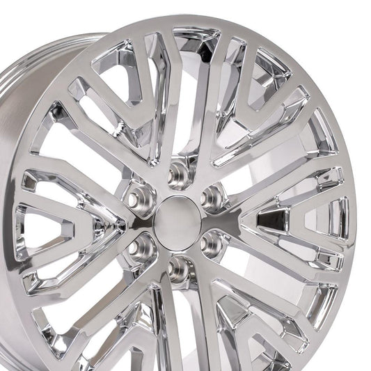 22" Replica Wheel CV37 Fits GMC Sierra 22x9 Chrome Wheel