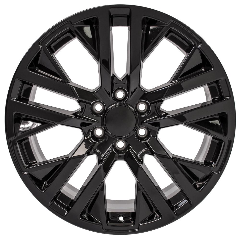 22" Replica Wheel CV38 Fits GMC Sierra 22x9 Black Wheel