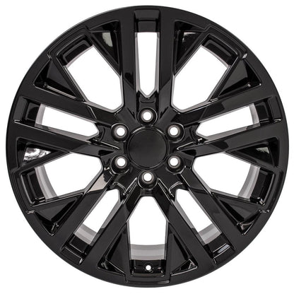 22" Replica Wheel CV38 Fits GMC Sierra 22x9 Black Wheel