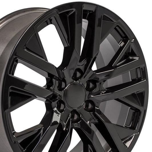 22" Replica Wheel CV38 Fits GMC Sierra 22x9 Black Wheel