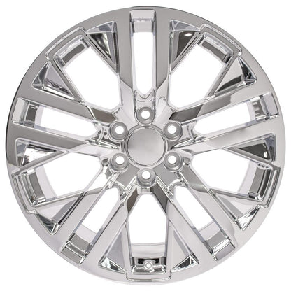 22" Replica Wheel CV38 Fits GMC Sierra 22x9 Chrome Wheel