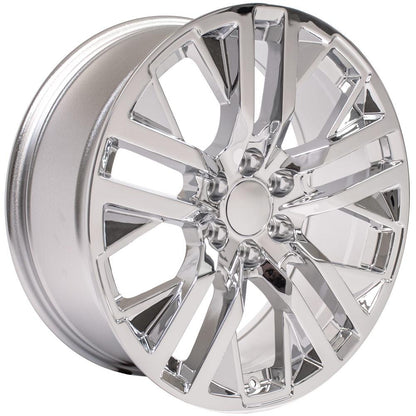 22" Replica Wheel CV38 Fits GMC Sierra 22x9 Chrome Wheel